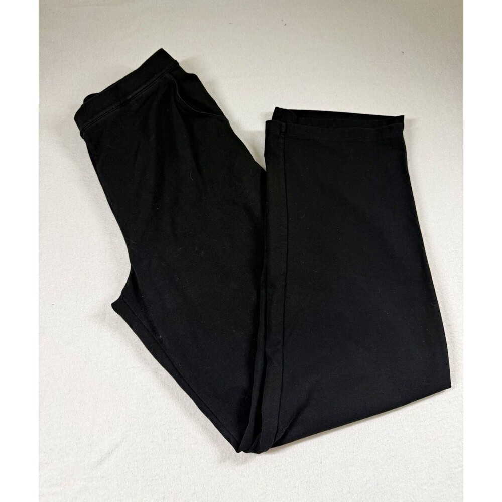 L.L.Bean Womens Activewear Athleisure Pull-On Stretch Pants Black M Reg 28" 408